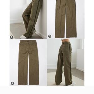 American Eagle Outfitters Olive Wide Leg Pants